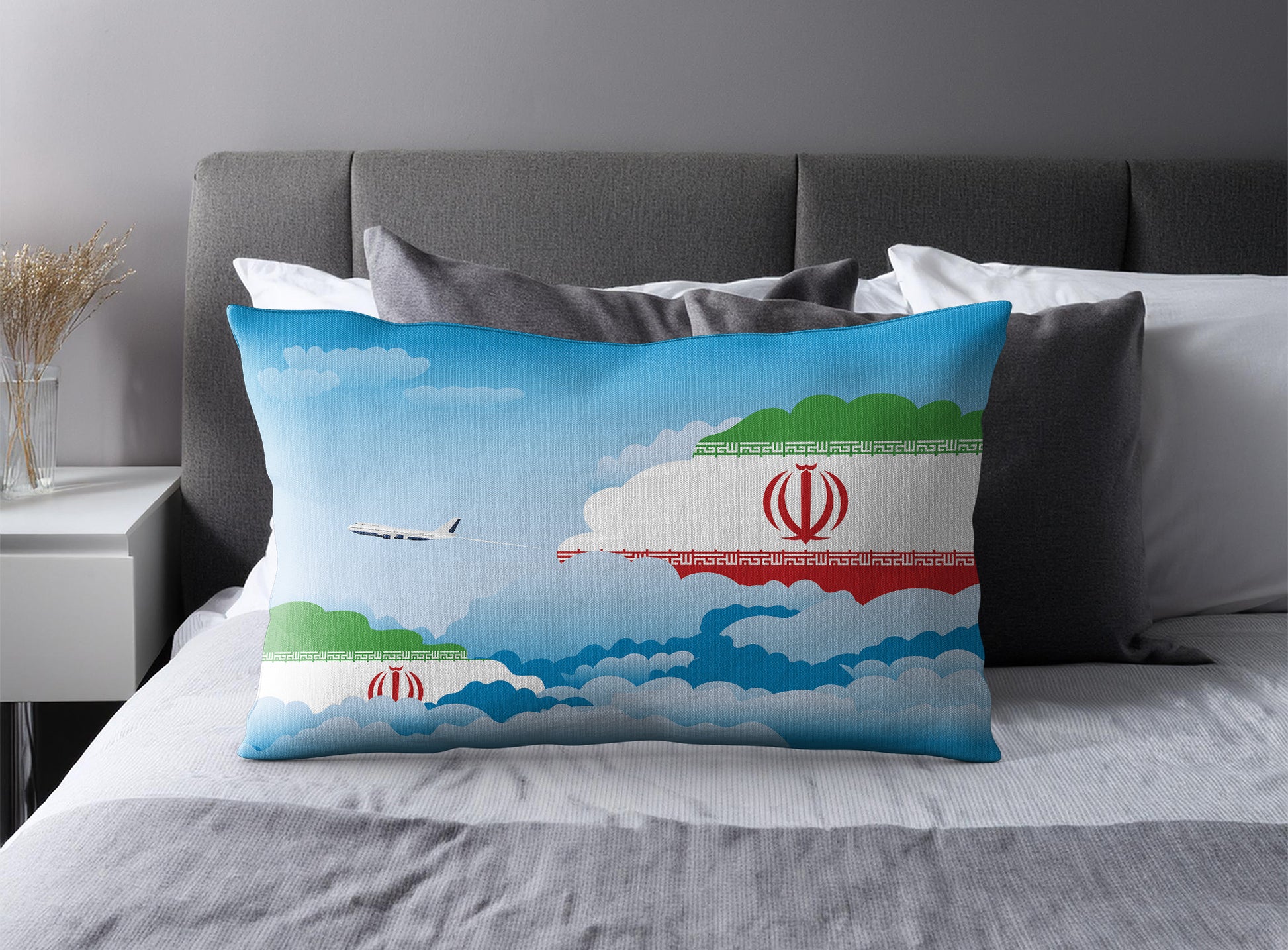 Iran Day Clouds Pillow Case