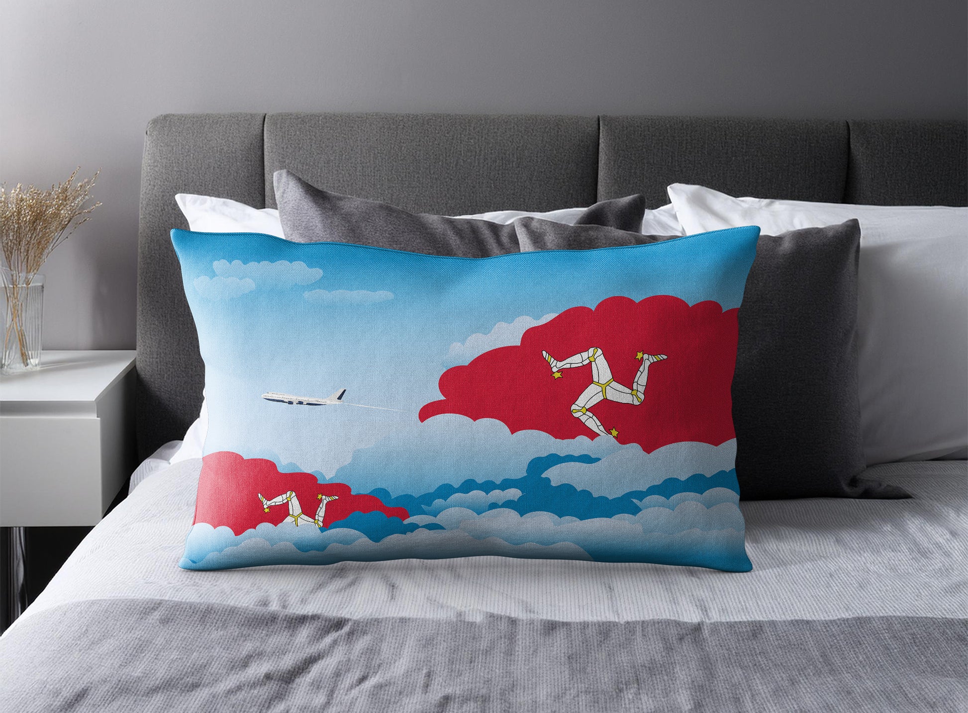 Isle of Man Day Clouds Pillow Case