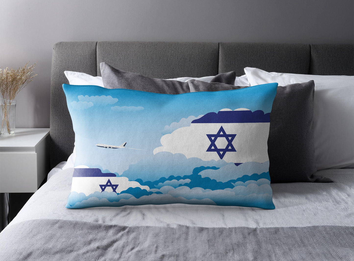 Israel Day Clouds Pillow Case