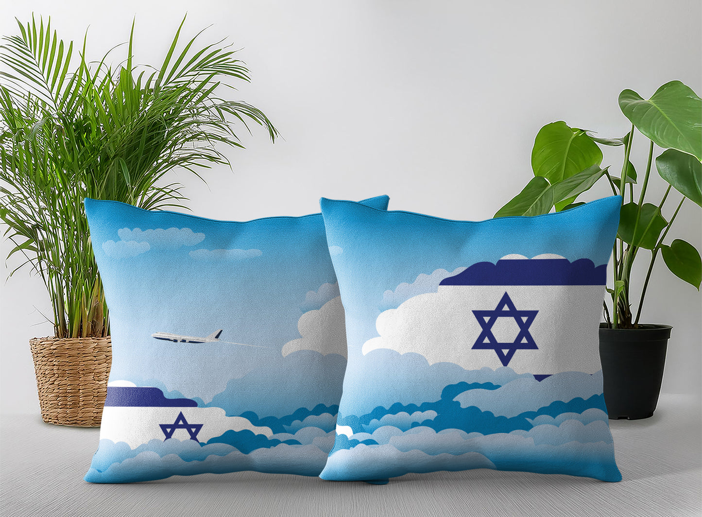 Israel Day Clouds Pillow Case