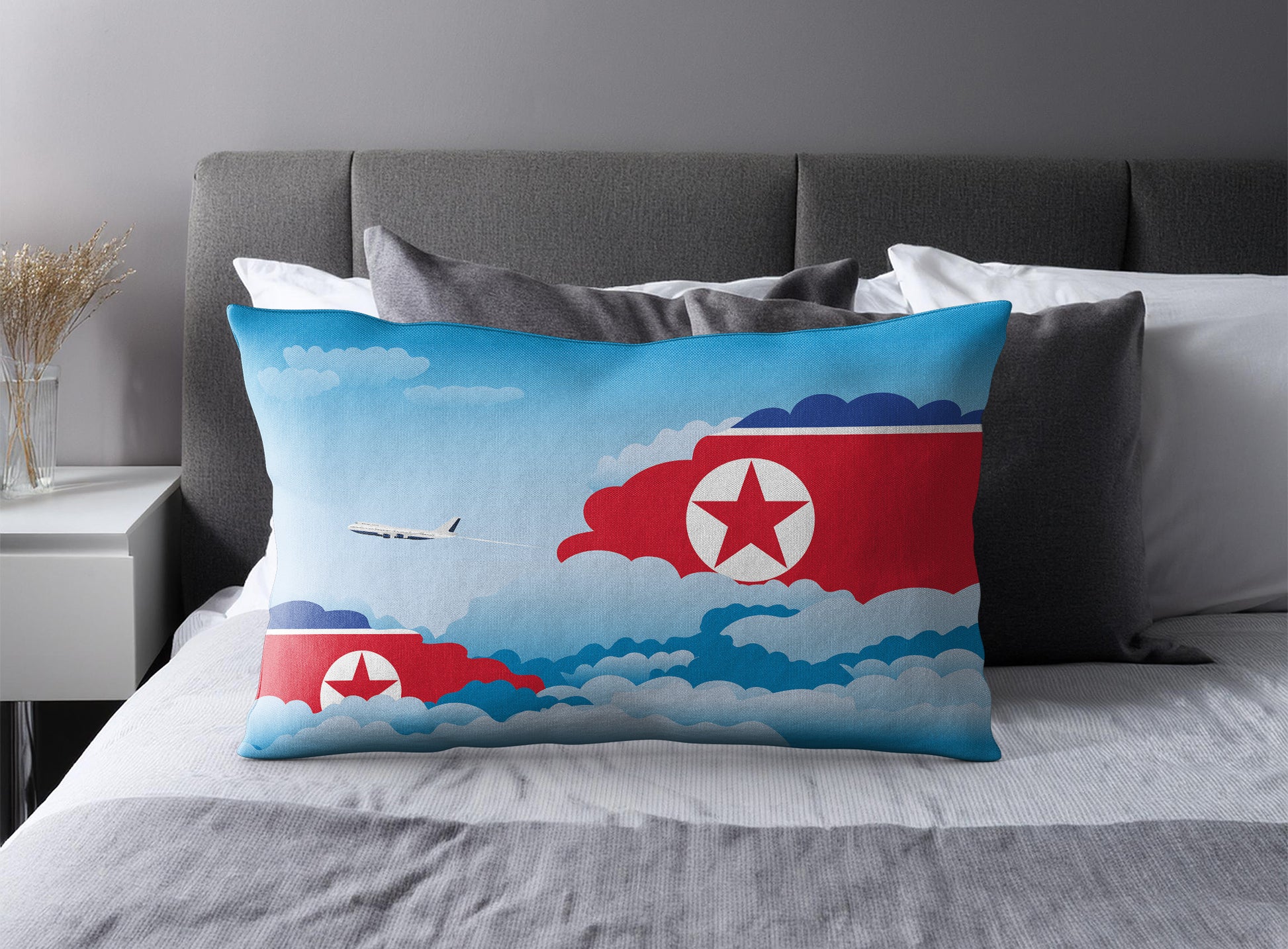 Korea North Day Clouds Pillow Case