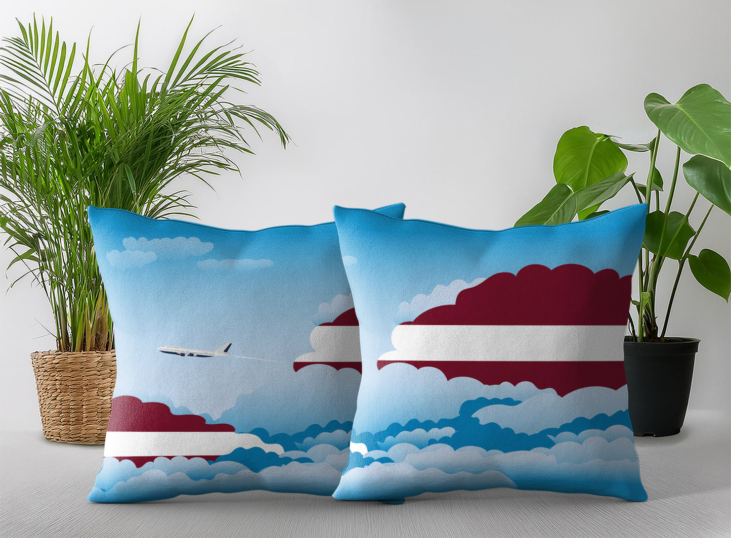 Latvia Day Clouds Pillow Case