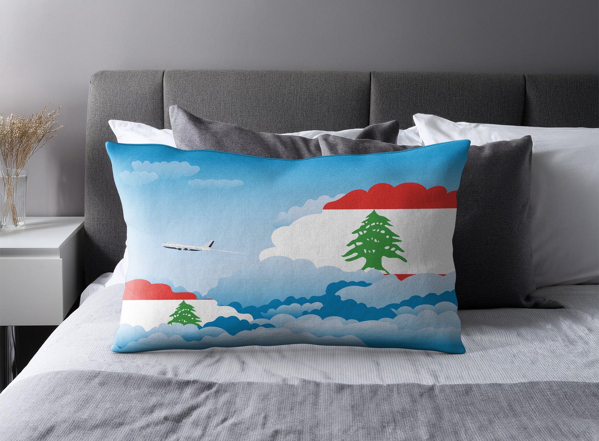 Lebanon Day Clouds Pillow Case