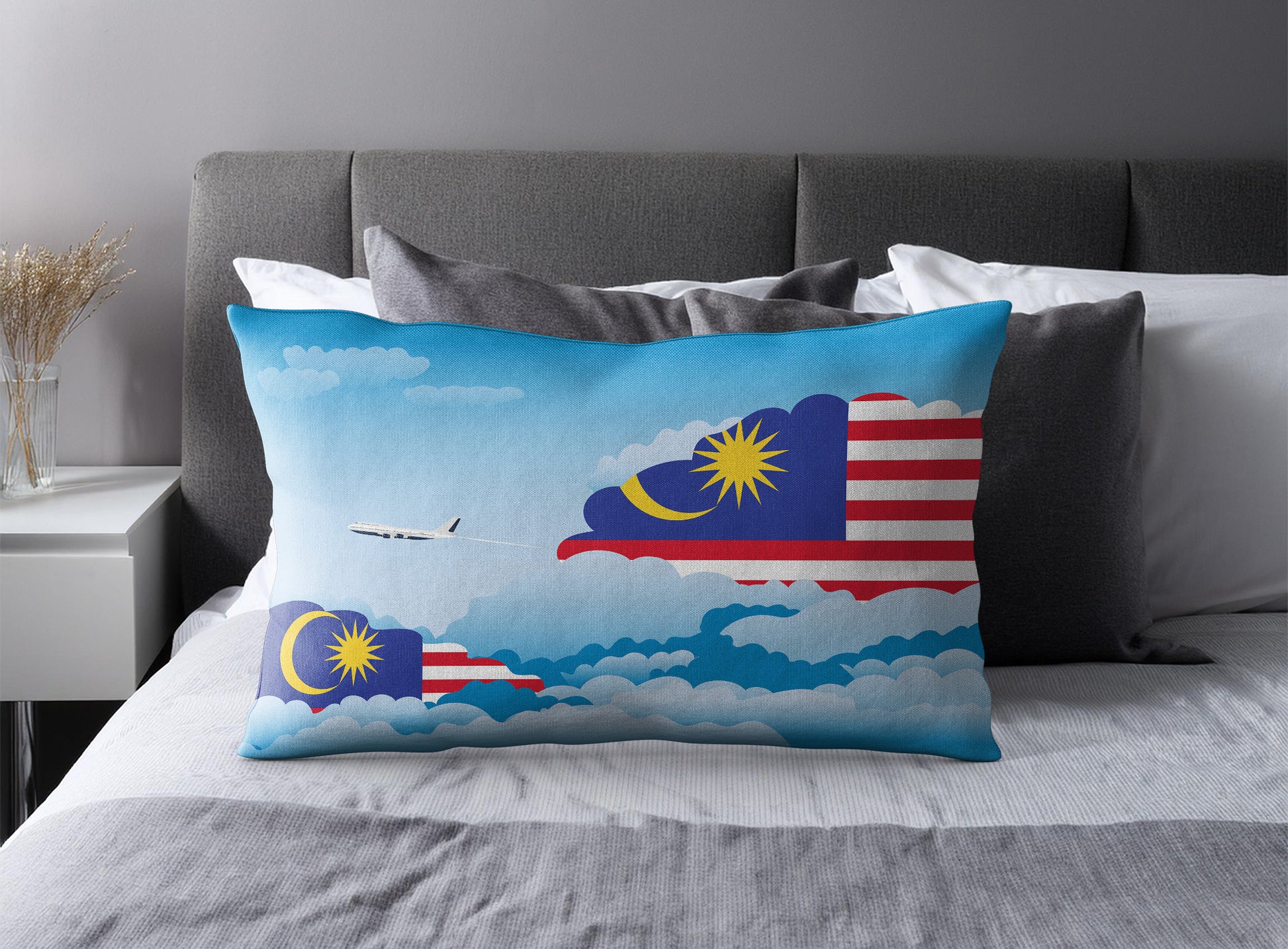 Malaysia Day Clouds Pillow Case