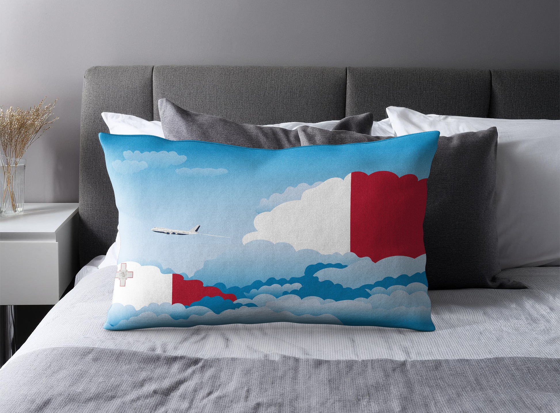 Malta Day Clouds Pillow Case