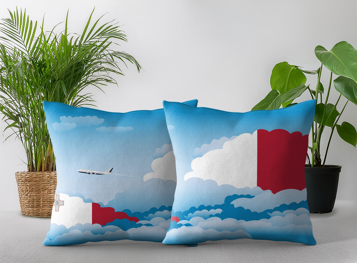 Malta Day Clouds Pillow Case