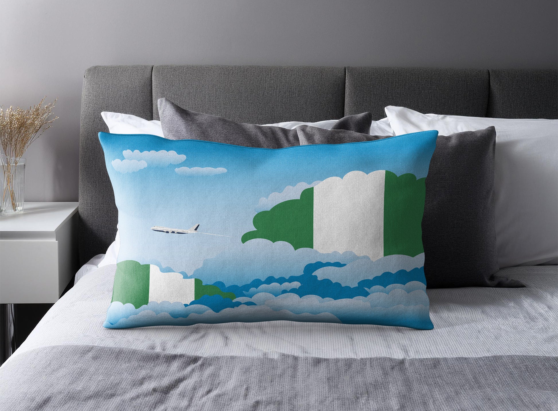 Nigeria Day Clouds Pillow Case