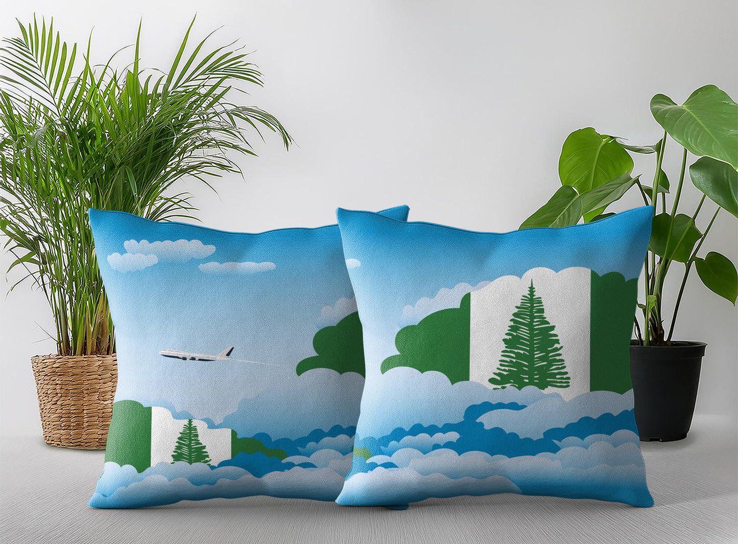 Norfolk Island Day Clouds Pillow Case