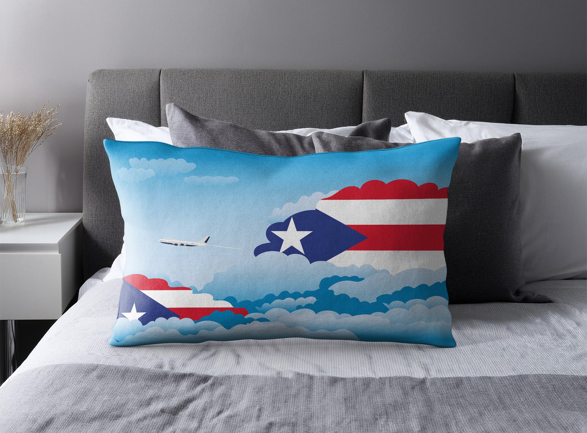 Puerto Rico Day Clouds Pillow Case