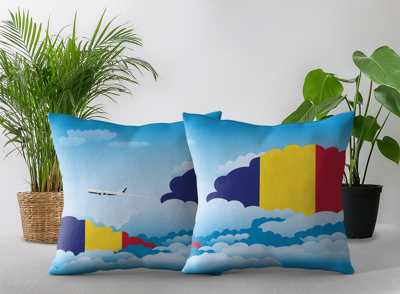 Romania Day Clouds Pillow Case