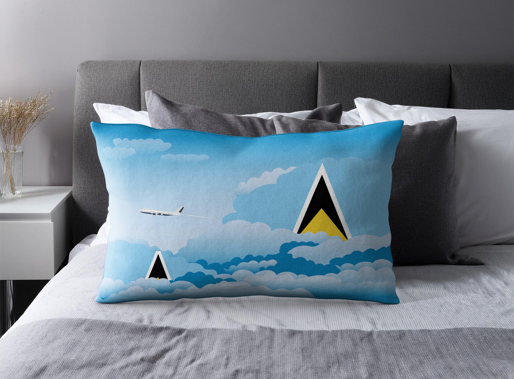 Saint Lucia Day Clouds Pillow Case