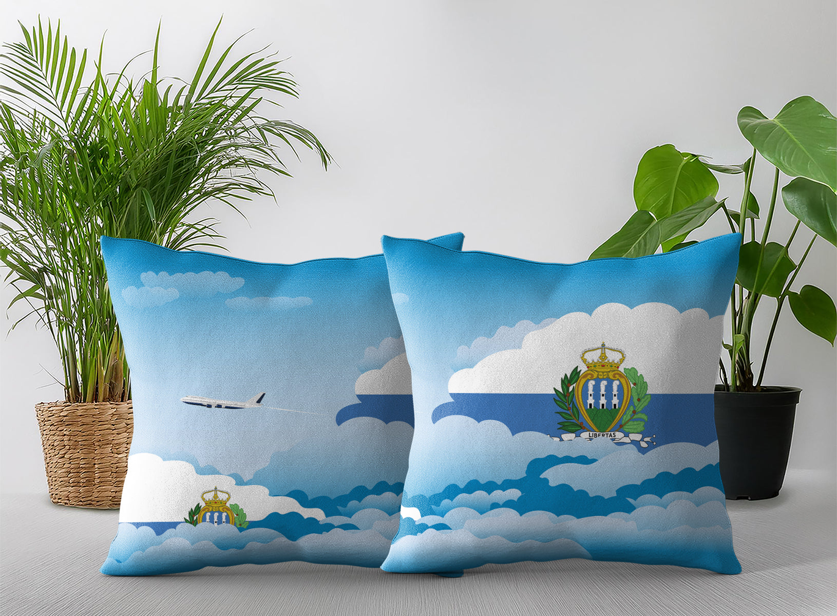 San Marino Day Clouds Pillow Case