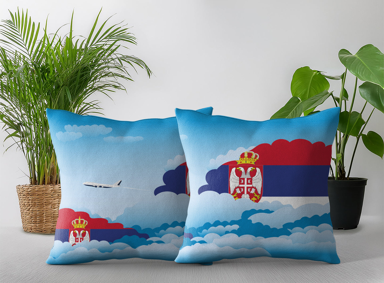 Serbia Day Clouds Pillow Case