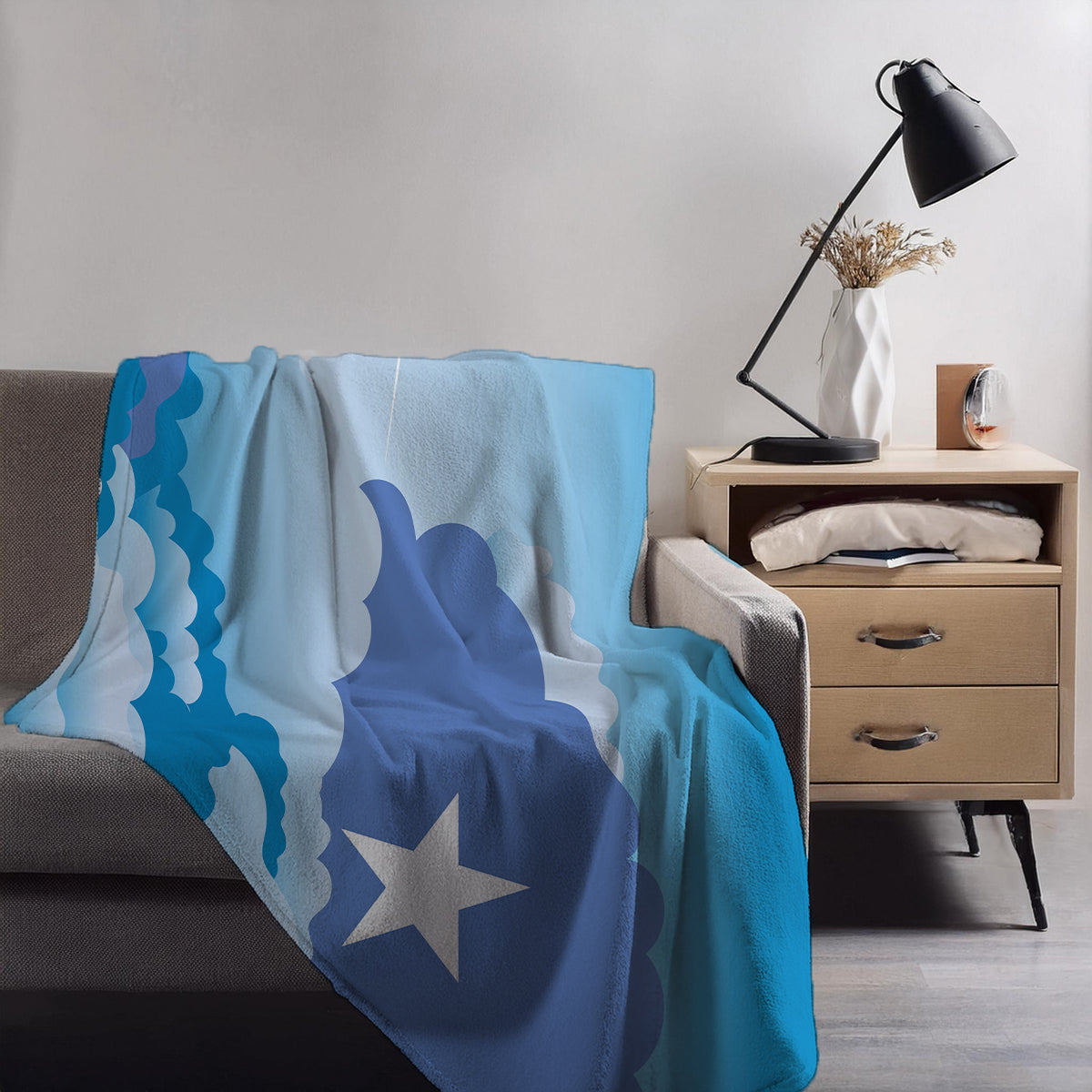 Somalia Day Clouds Blanket Throw