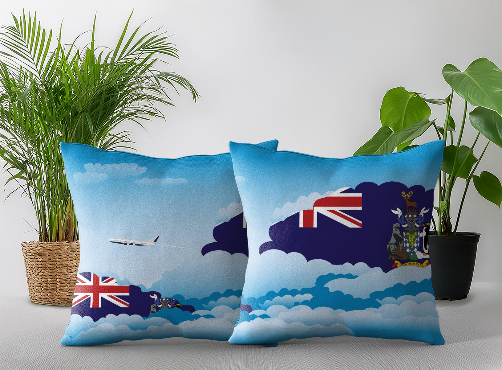 South Georgia and the South Sandwich Islands Day Clouds Pillow Case