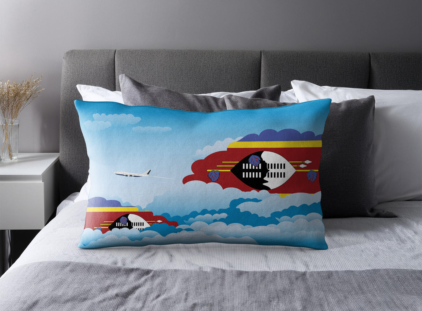 Swaziland Day Clouds Pillow Case