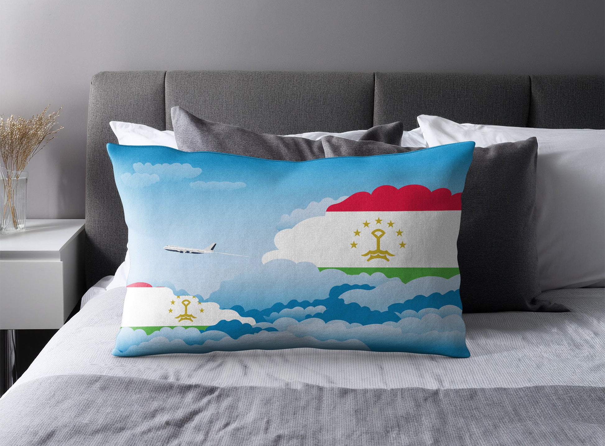 Tajikistan Day Clouds Pillow Case