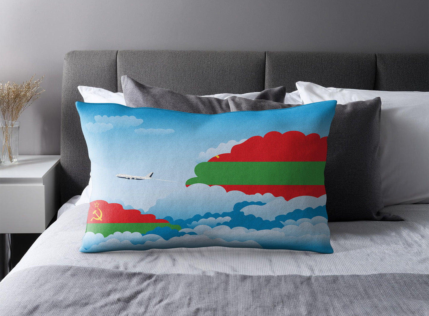 Transnistria Day Clouds Pillow Case