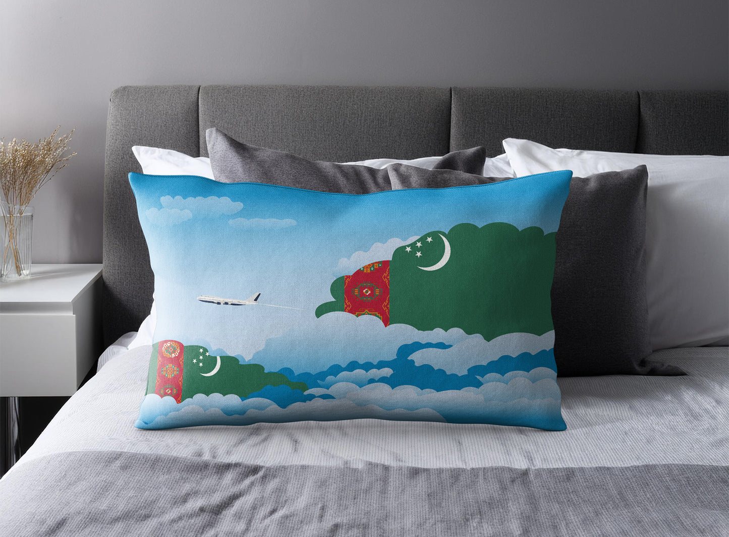 Turkmenistan Day Clouds Pillow Case