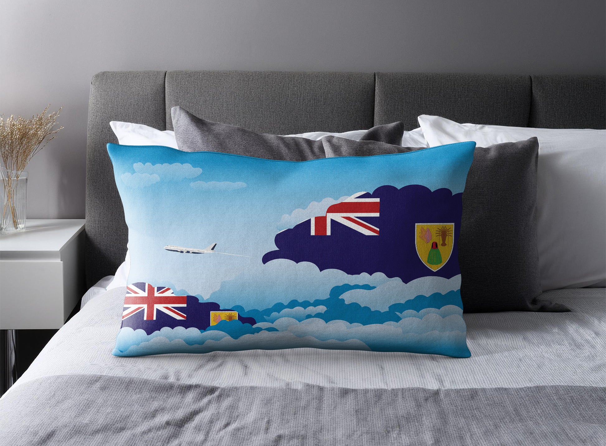 Turks and Caicos Islands Day Clouds Pillow Case