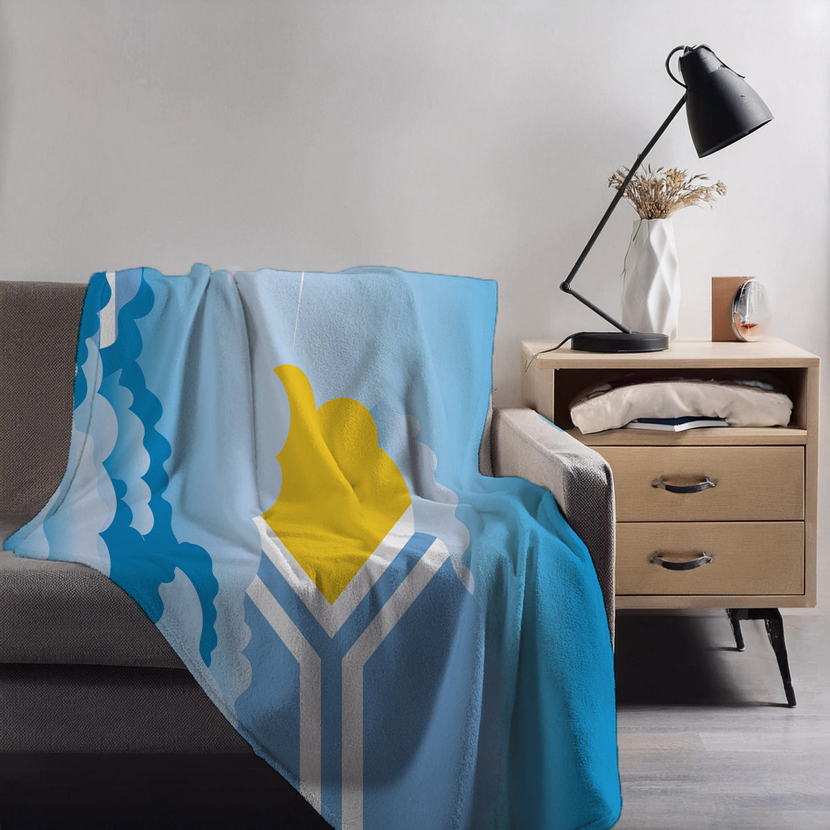 Tuva Day Clouds Blanket Throw
