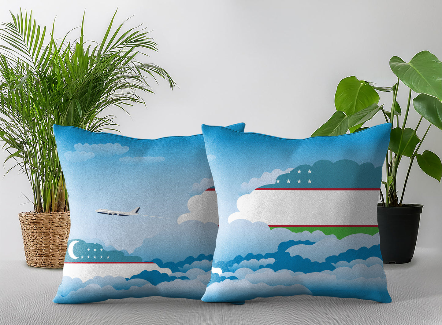 Uzbekistan Day Clouds Pillow Case