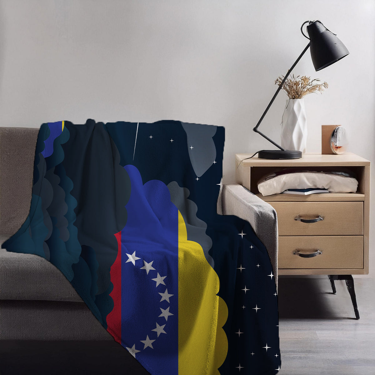 Venezuela Night Clouds Blanket Throw